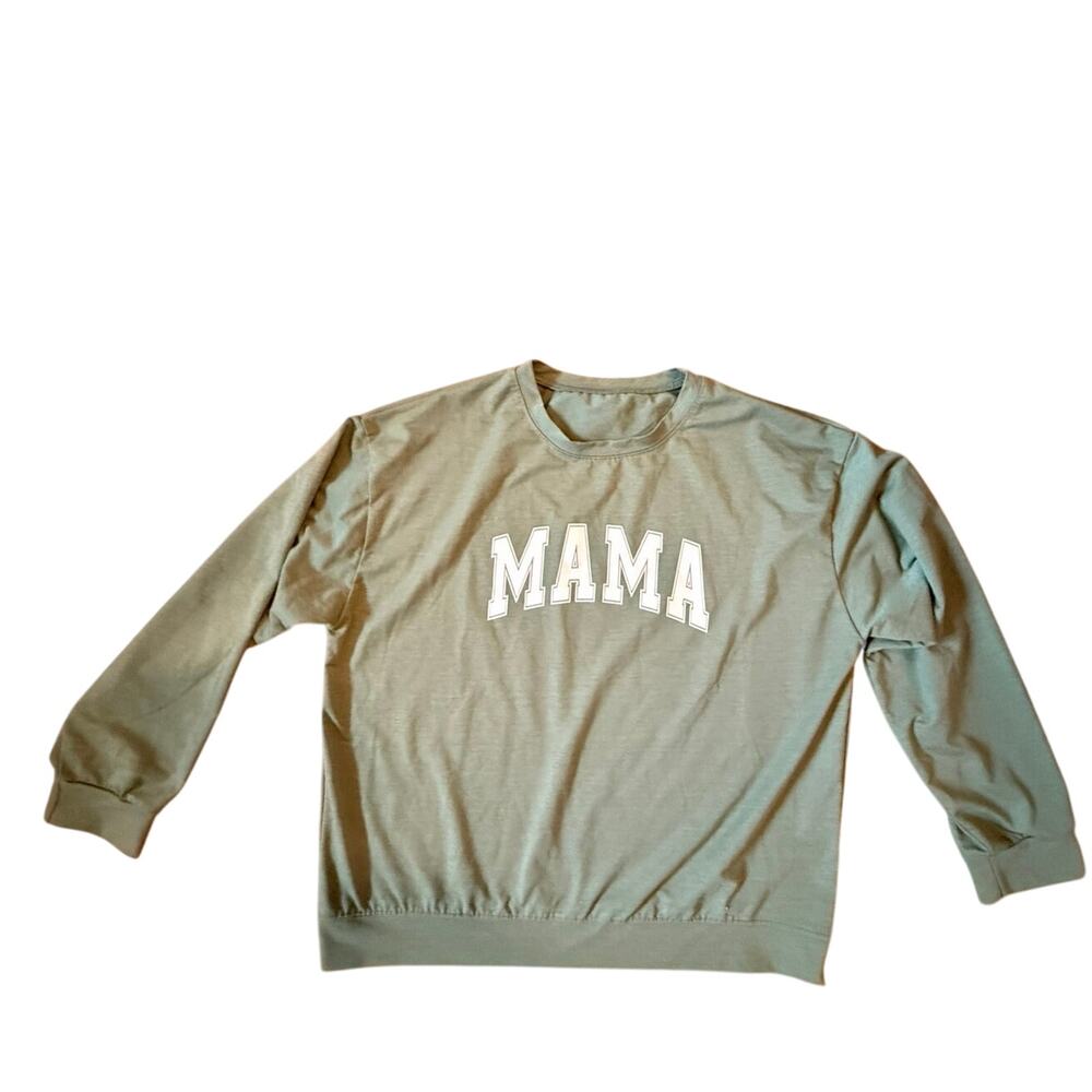 MAMA Lightweight Women's Sweatshirt Size XL Green EUC